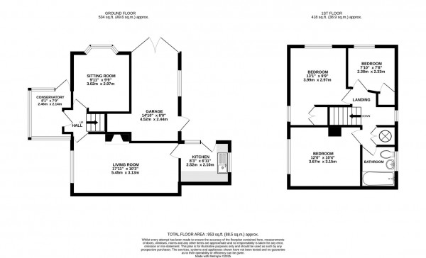 Floorplan for Park Lane, Chesterfield